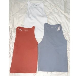 Bundle Abercrombie and Fitch racer back ribbed tanks